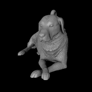 keychain dog lying canine mascot pendant ornament decoration 3d print model - Mito3D
