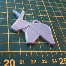 keychain donkey origami gadget 3d print model - Mito3D