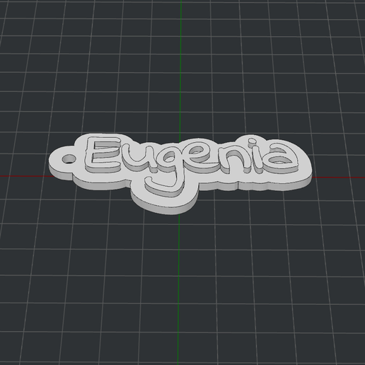 portachiavi Eugenia 3D print model - Mito3D
