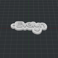 portachiavi Evelyn 3d print model - Mito3D