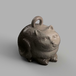 keychain fat cat - 2 models included 3d print model - Mito3D