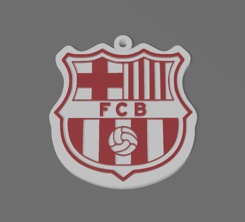 anahtarlık fc Barselona takı barcelona tekne Bekliyor küpe hediye logo Messi 3d print model - Mito3D