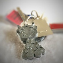 keychain giographer art animal key ring 3d print model - Mito3D