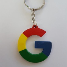 trousseau de google bijoux tendance anneau porte-clés rapide petite logo 3d print model - Mito3D