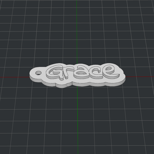 keychain grace 3D print model - Mito3D