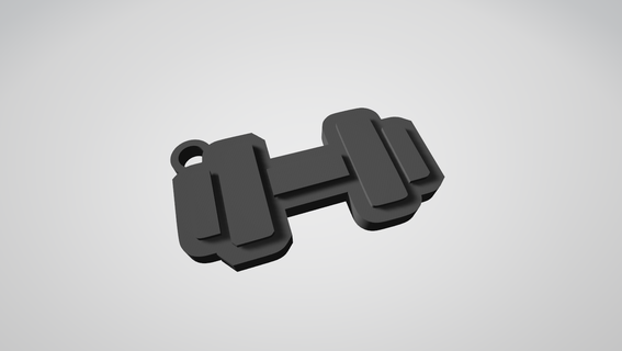 keychain halteres gym 3d print model - Mito3D