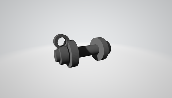 keychain halteres gym 3d print model - Mito3D