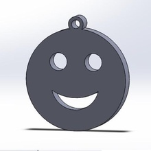 keychain happy face pendant fashion key ring toy accessory 3d print model - Mito3D