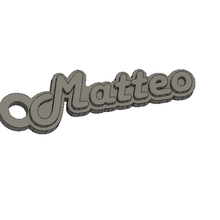 portachiavi harlo Matteo moda chiave squillare deco personalizzare personalizzato personalizzabile 3d print model - Mito3D