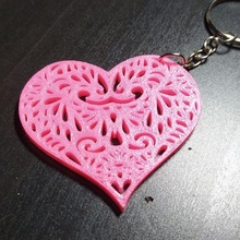 porte clés cœur Saint Valentin l'amour couple clé exclusif conception impression 3d broder original 3d print model - Mito3D