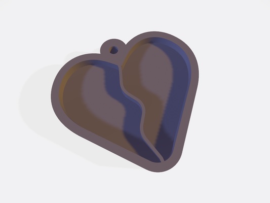 portachiavi cuore gioielleria 3d stampa regalo elegante unico pratico 3d print model - Mito3D