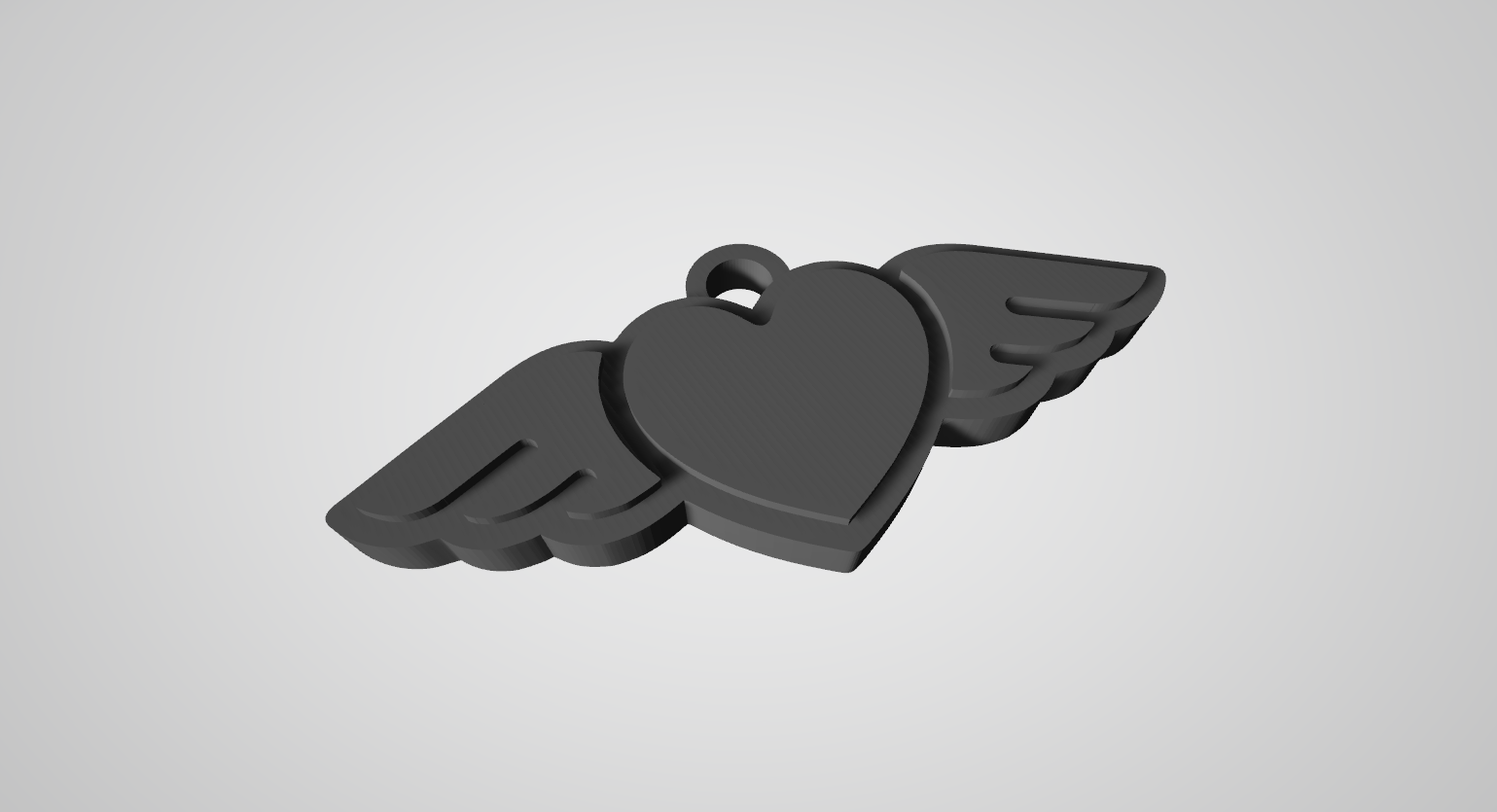 chaveiro coração 3D print model - Mito3D