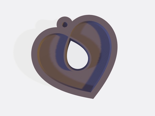 portachiavi cuore gioielleria 3d stampa regalo elegante unico pratico 3d print model - Mito3D