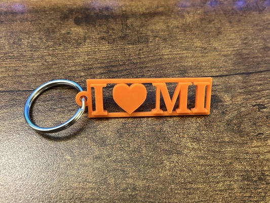 keychain i mi jewelry 3dprintedstuff ilovemi 3d print model - Mito3D