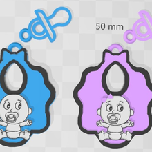 keychain ideal baby shower communion souvenir 3d print model - Mito3D