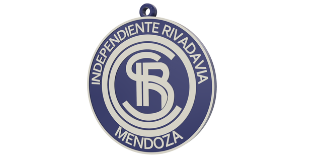 keychain independiente rivadavia de mendoza lepra color change Jewelry soccer independent promotion leprosy commercial 3d print model - Mito3D