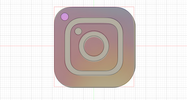 keychain instagram door key ring ringkey 3d print model - Mito3D