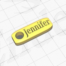 llavero Jennifer Moda viaje 3d print model - Mito3D