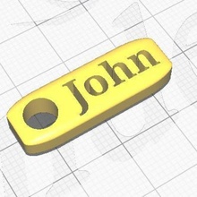porte clés John mode Voyage 3d print model - Mito3D