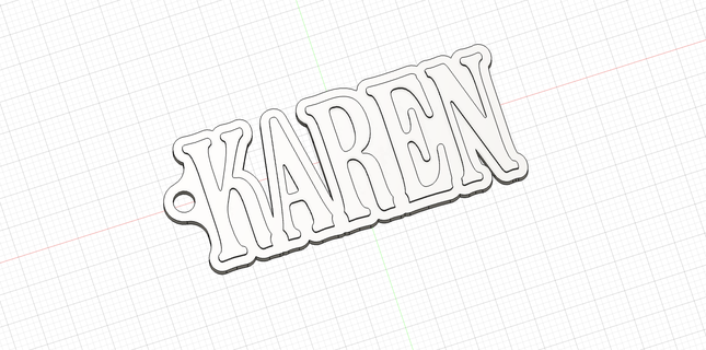 anahtarlık Karen 3d print model - Mito3D