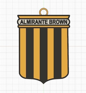 portachiavi chiave squillare ammiraglio Marrone 3 colori gadget calcio Nonno nazionale 3d print model - Mito3D