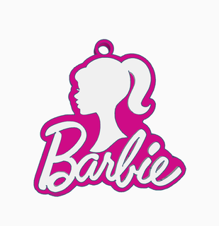 portachiavi Barbie silhouette logo barbi rosa margot robbie sbavatura Bratz barbiemtm Bambola barbiephotography barbieinstagram barbiecollection fashionista stile bambola barbiefashionista barbieworld 3d print model - Mito3D