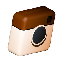 chaveiro fotofoto Instagram Câmera namorados recordações gadget funko daxto dpop 3d print model - Mito3D
