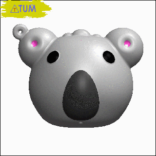 anahtarlık koala moda hediye araç tum kültler 3d print model - Mito3D