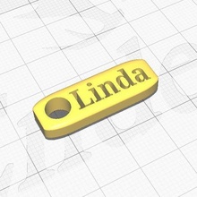 anahtarlık Linda moda seyahat 3d print model - Mito3D