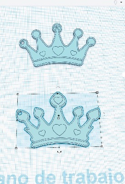 portachiavi llavero corona souvenir regina rey 3d print model - Mito3D