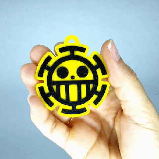 keychain logo law one piece - chaveiro Art fun cool onepiece decoration kawaii anime acessorie 3d print model - Mito3D