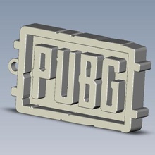 keychain logo pubg 3d print model - Mito3D