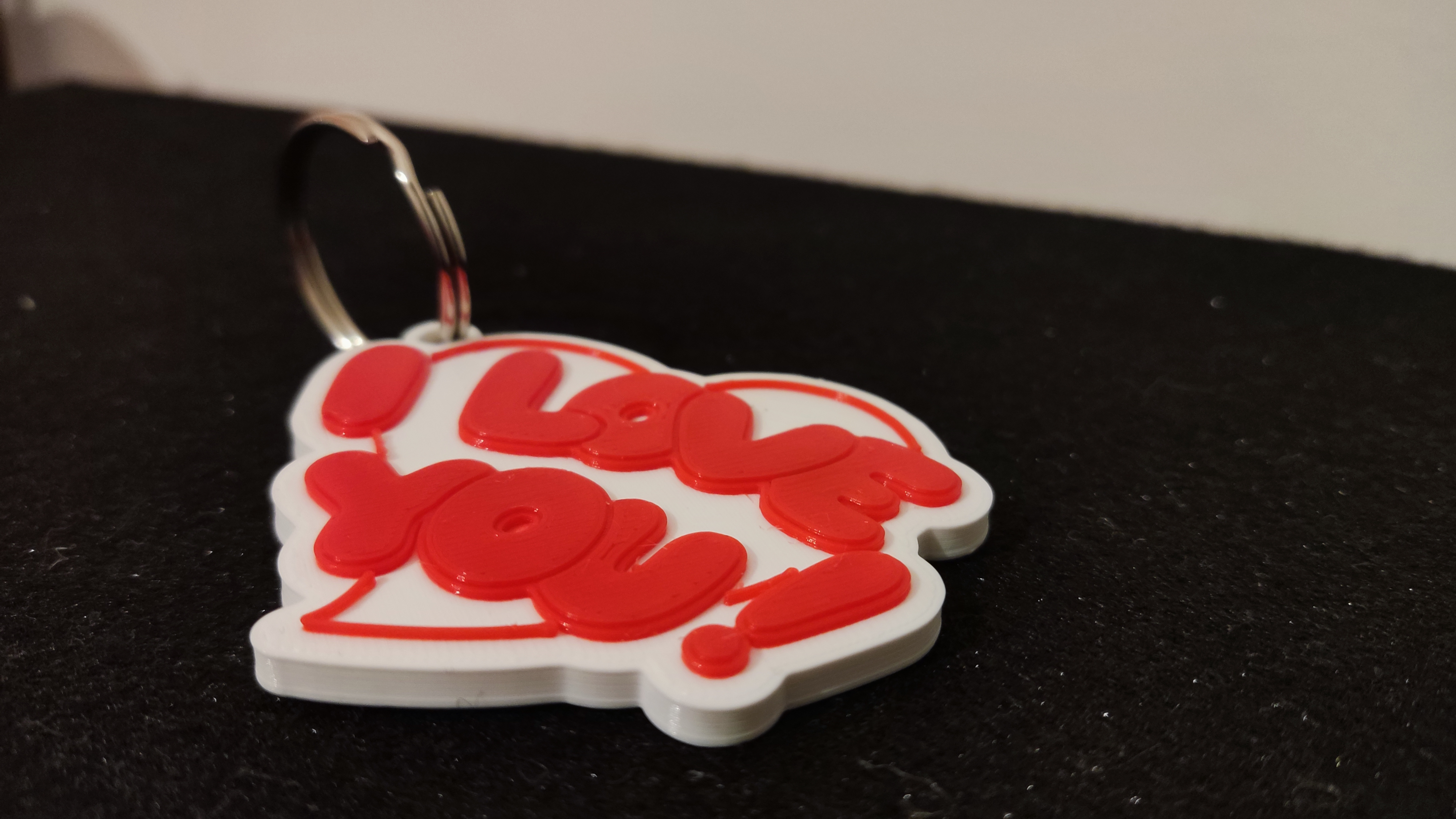 porte clés l'amour 3D print model - Mito3D