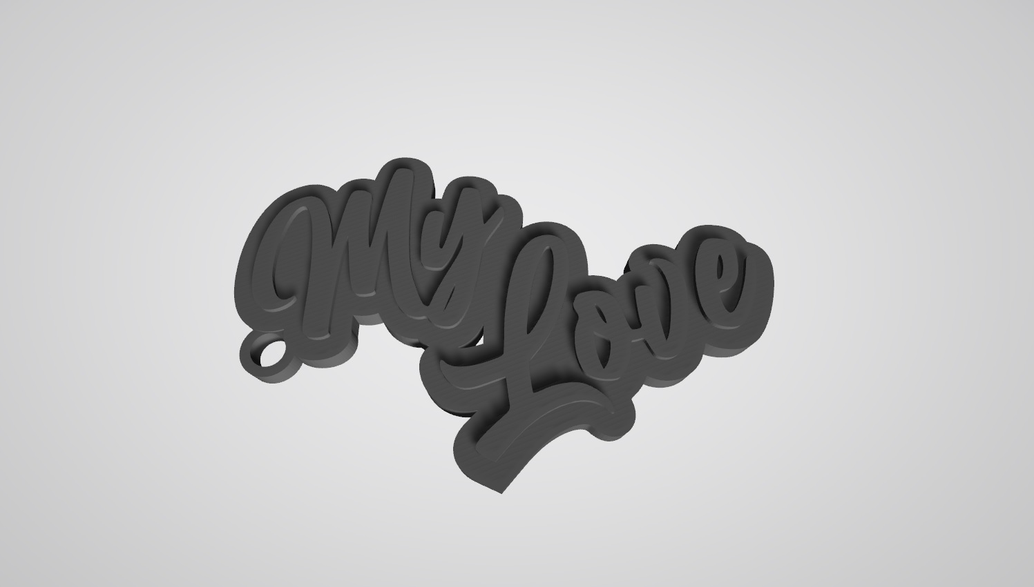 llavero amor 3D print model - Mito3D
