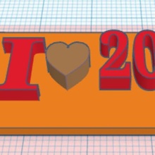 anahtarlık Aşk 2022 moda anahtar yüzük 3d print model - Mito3D