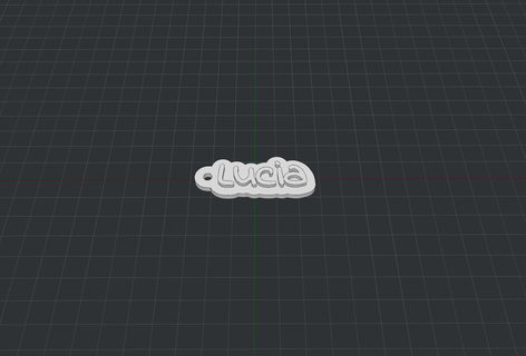 porte clés lucia 3d print model - Mito3D
