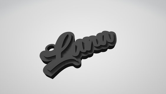 keychain luna name 3d print model - Mito3D