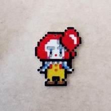 keychain magnet pennywise 8 bits art decoration 3d print model - Mito3D