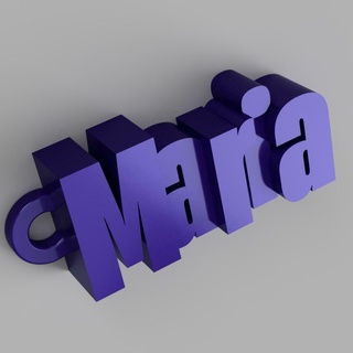 keychain maria paris kids gift custom name party key ring groups family keys 3d print model - Mito3D