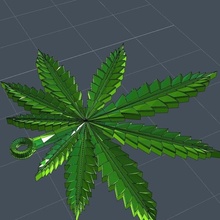 keychain marijuana cannabis key ring thc cbd mote grass joint 420 weed ganja bargain mari stl obj 3d print model - Mito3D