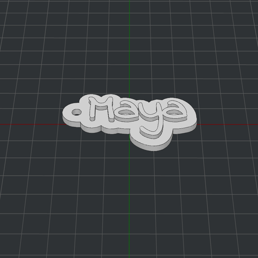 portachiavi maya 3D print model - Mito3D