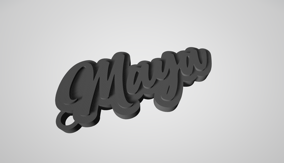 keychain maya name 3d print model - Mito3D