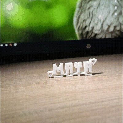 porte clés maya bijoux bibelot babiole hochet jouet chaîne pendentif cadeau minecraft l'amour cœur 3d print model - Mito3D