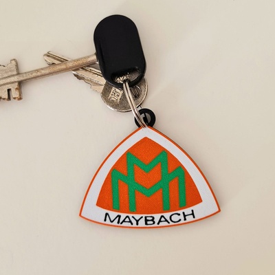 porte clés maybach logo marque moto bicyclette moteur conception art symbole multicolore voiture cadeau marques 3d print model - Mito3D