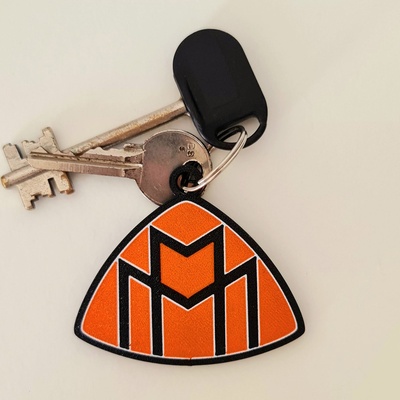 porte clés maybach ii logo marque moto bicyclette moteur conception art symbole multicolore voiture cadeau marques 3d print model - Mito3D