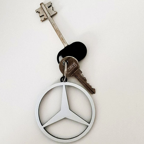 anahtarlık Mercedes logo marka moto bisiklet motor tasarım Sanat sembol renkli araba hediye markalar 3D print model - Mito3D