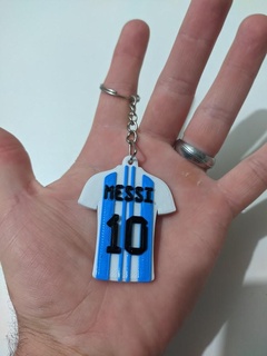 keychain messi 10 jersey key t-shirt argentina selection scaloneta leo lio quatar 2022 3d print model - Mito3D