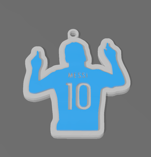 keychain messi 10 Jewelry logo world cup goat messilover argentina afa soccer barsa 3d print model - Mito3D
