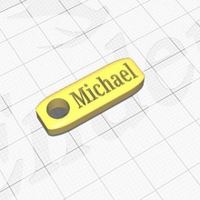 anahtarlık Michael moda seyahat 3d print model - Mito3D