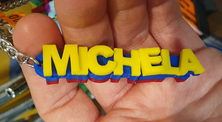 porte clés michela 3d print model - Mito3D